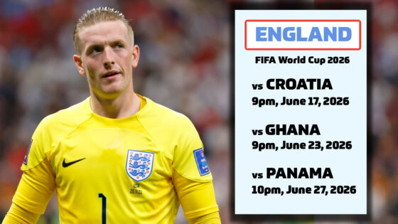England's World Cup fixtures