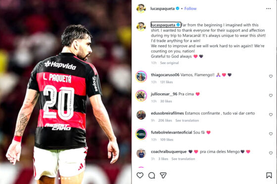 Lucas Paqueta on Instagram