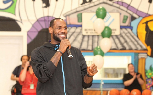 LeBron Jamesand Sprite Unveil Refurbished Gym at Boys & Girls Club in New Orleans
