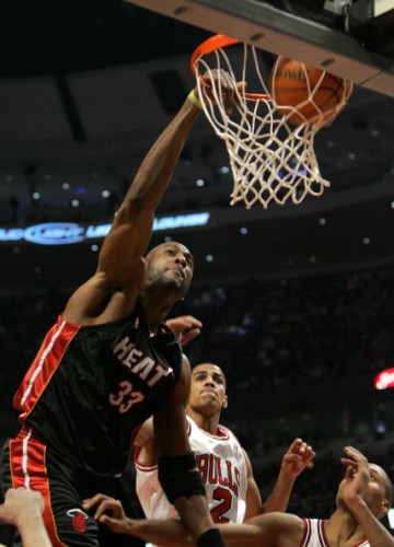 Miami Heat center scored nine points on 4-for-9 shooting