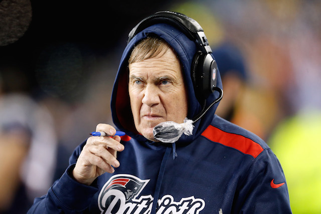 Bill Belichick before an AFC Divisional Playoff game