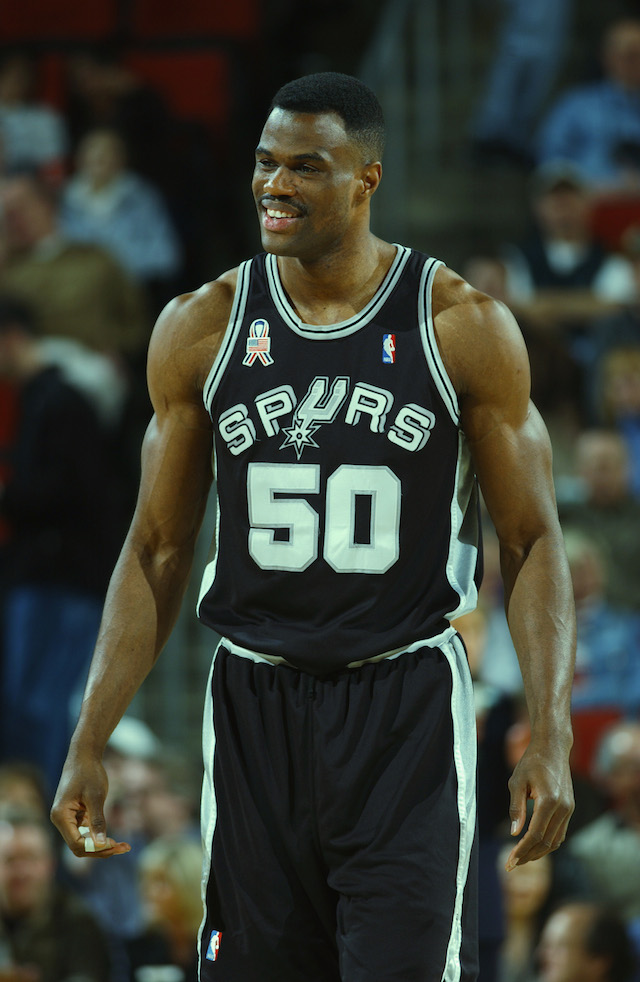 David Robinson in a game against the Sonics