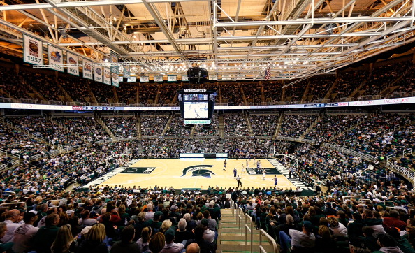 A view of the Spartans' basketball stadium.