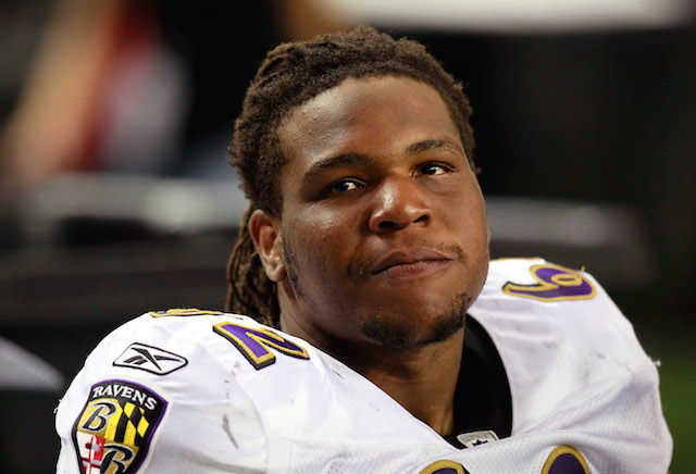 Terrence Cody sits on the bench and watches the action.
