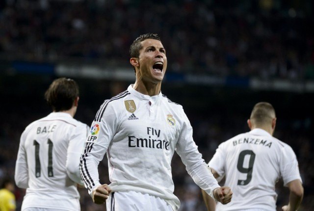 Cristiano Ronaldo celebrates after scoring against Villarreal
