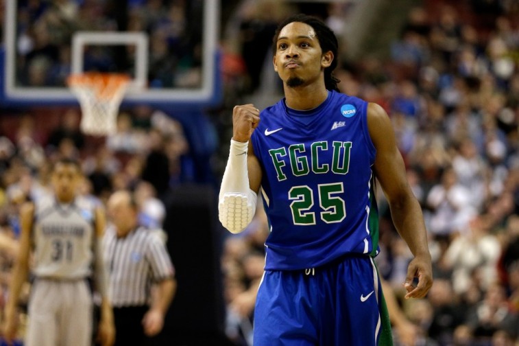 Sherwood Brown of Florida Gulf Coast University is excited.