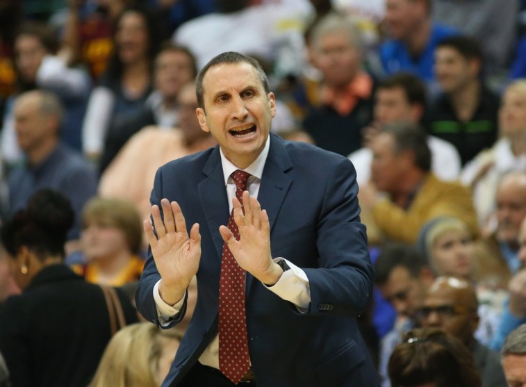Cleveland coach David Blatt calling the shots during a game against the Mavs