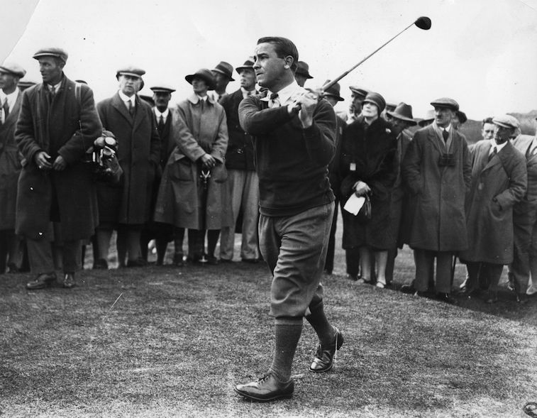 Gene Sarazen swings.