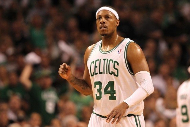 Paul Pierce pumps his fist.