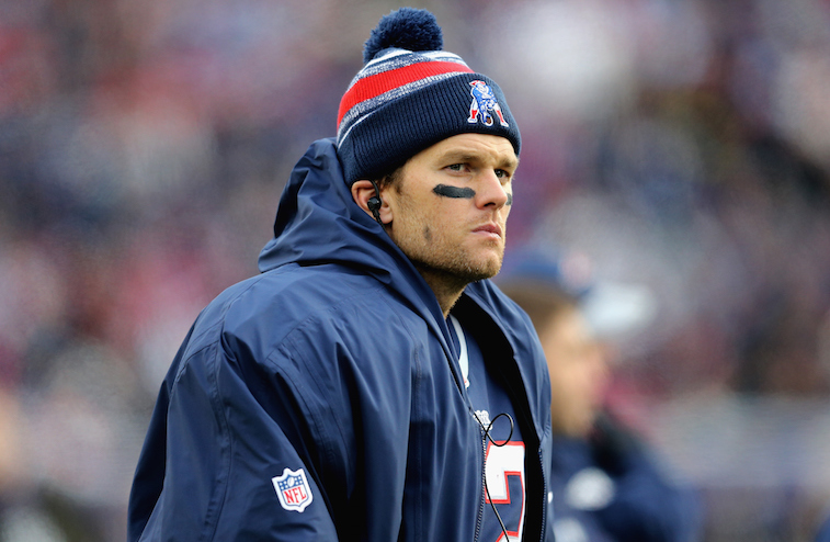Tom Brady looks on in the fourth quarter during a game against the Buffalo Bills