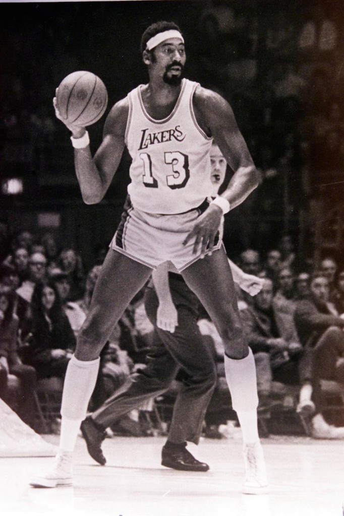 Wilt Chamberlain playing for the Lakers