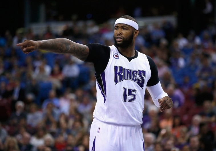 DeMarcus Cousins pointing during a game