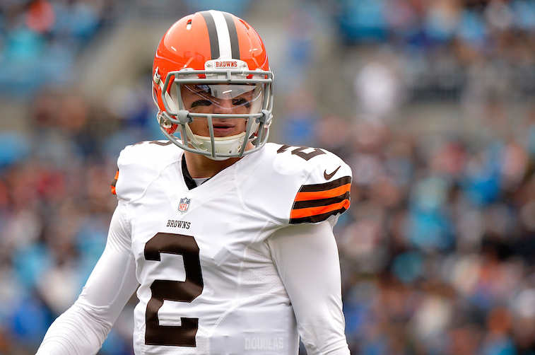 Grant Halverson/Getty ImagesCHARLOTTE, NC - DECEMBER 21: Johnny Manziel #2 of the Cleveland Browns looks to the sideline during their game against the Carolina Panthers at Bank of America Stadium on December 21, 2014 in Charlotte, North Carolina. (Photo by Grant Halverson/Getty Images)