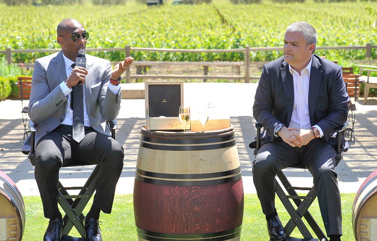 Kobe Bryant makes an appearance at a winery he represents.