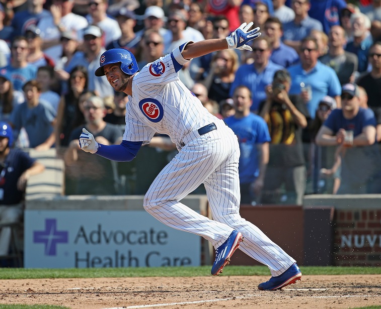 CHICAGO, IL - APRIL 17: at Wrigley Field on April 17, 2015 in Chicago, Illinois. The Padres defeated the Cubs 5-4.
