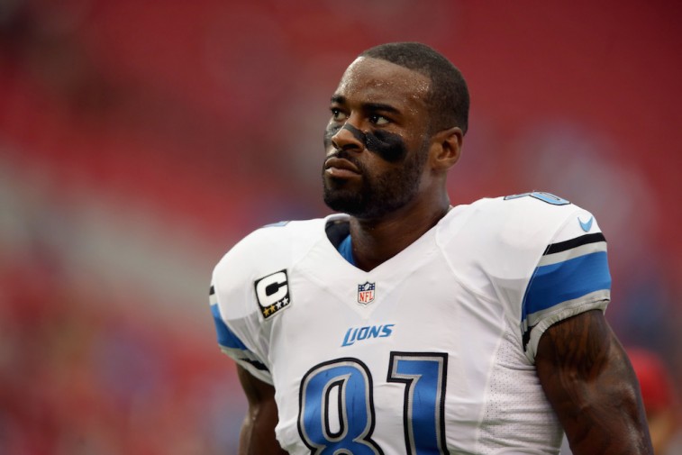 Calvin Johnson during a game against the Cardinals