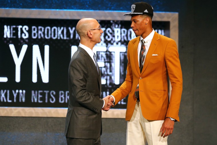 Chris McCullough and Adam Silver at the 2015 NBA Draft