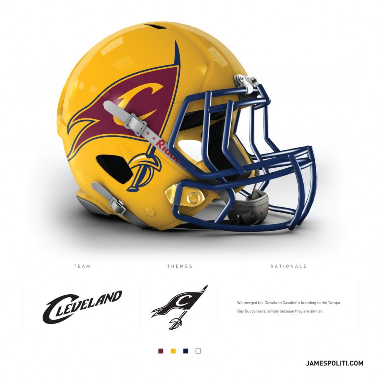 Cleveland Cavaliers football helmet