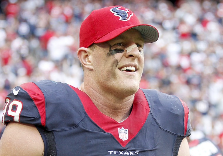J.J. Watt smiles after defeating the Tennessee Titans 
