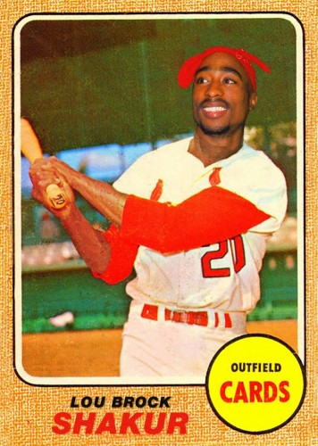 Tupac Shakur mashed up with Lou Brock
