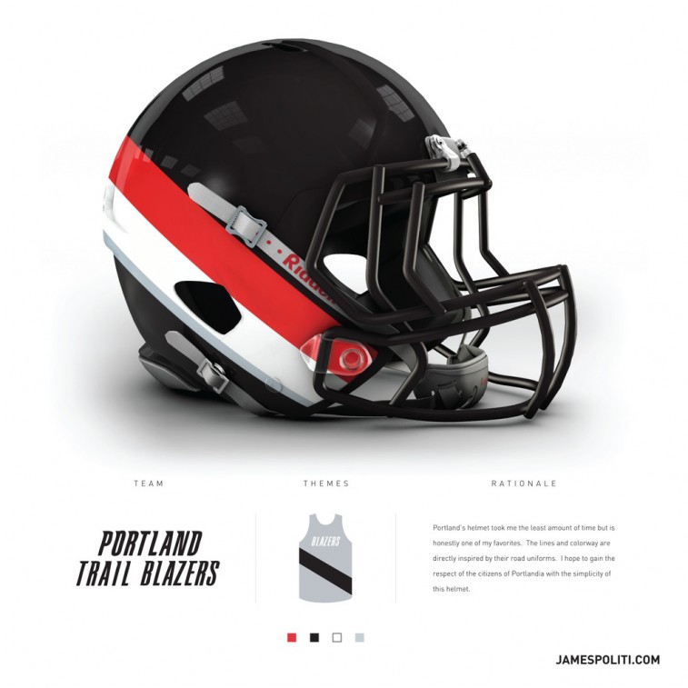 Portland Trail Blazers football helmet
