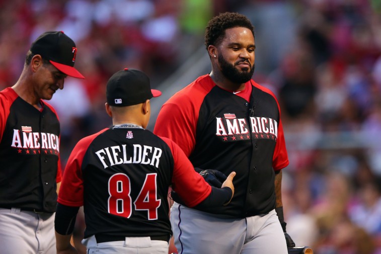 Prince Fielder and son at the Home Run Derby