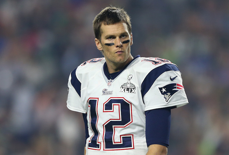 Tom Brady during the Super Bowl
