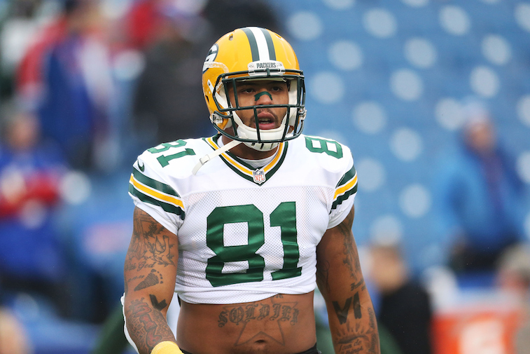 Andrew Quarless with Packers