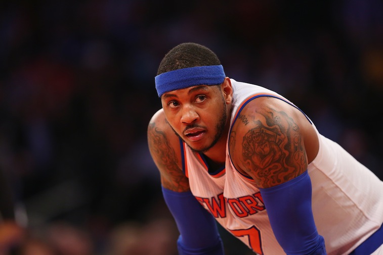 Carmelo Anthony against the Pistons