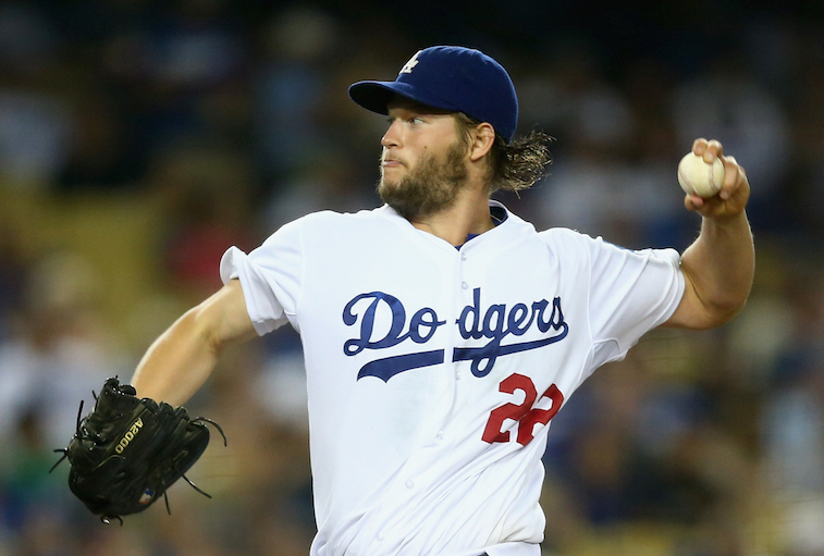 Clayton Kershaw delivers a pitch at Dodger Stadium 