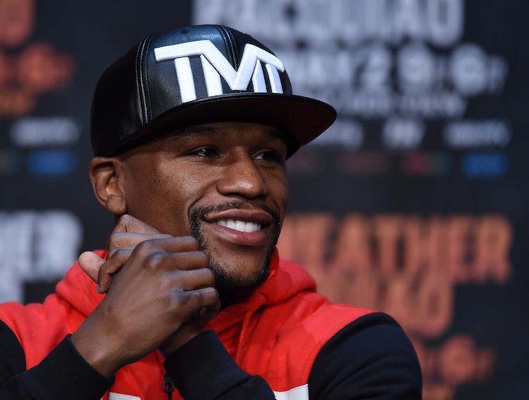Floyd Mayweather attends a press conference