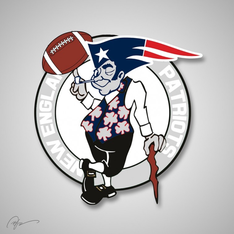 New England Patriots and Boston Celtics mashup