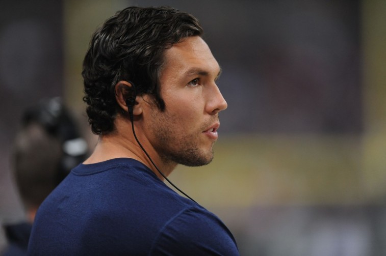 Sam Bradford watches a game against the Seahawks