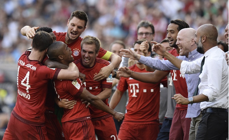 Bayern Munich celebrate scoring a goal