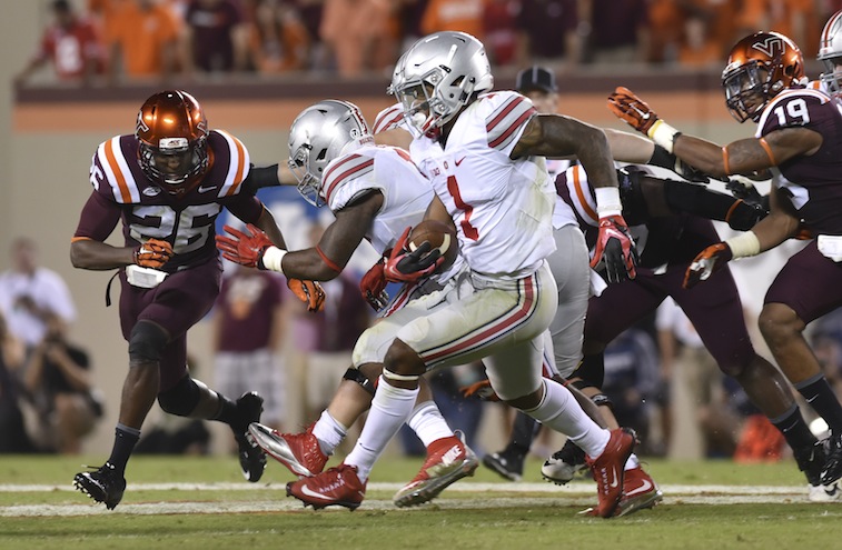 Braxton Miller makes a move against Virginia Tech