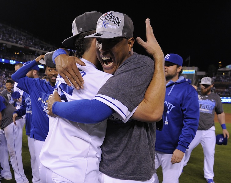 Kansas City Royals celebrate after winning the AL Central