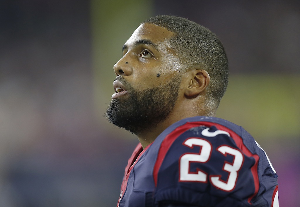Arian Foster looks on during a game against the Colts