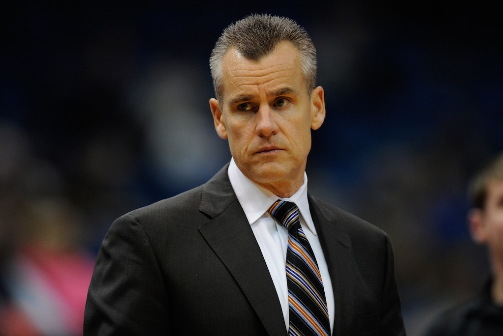 Billy Donovan coaches during a Thunder's preseason game