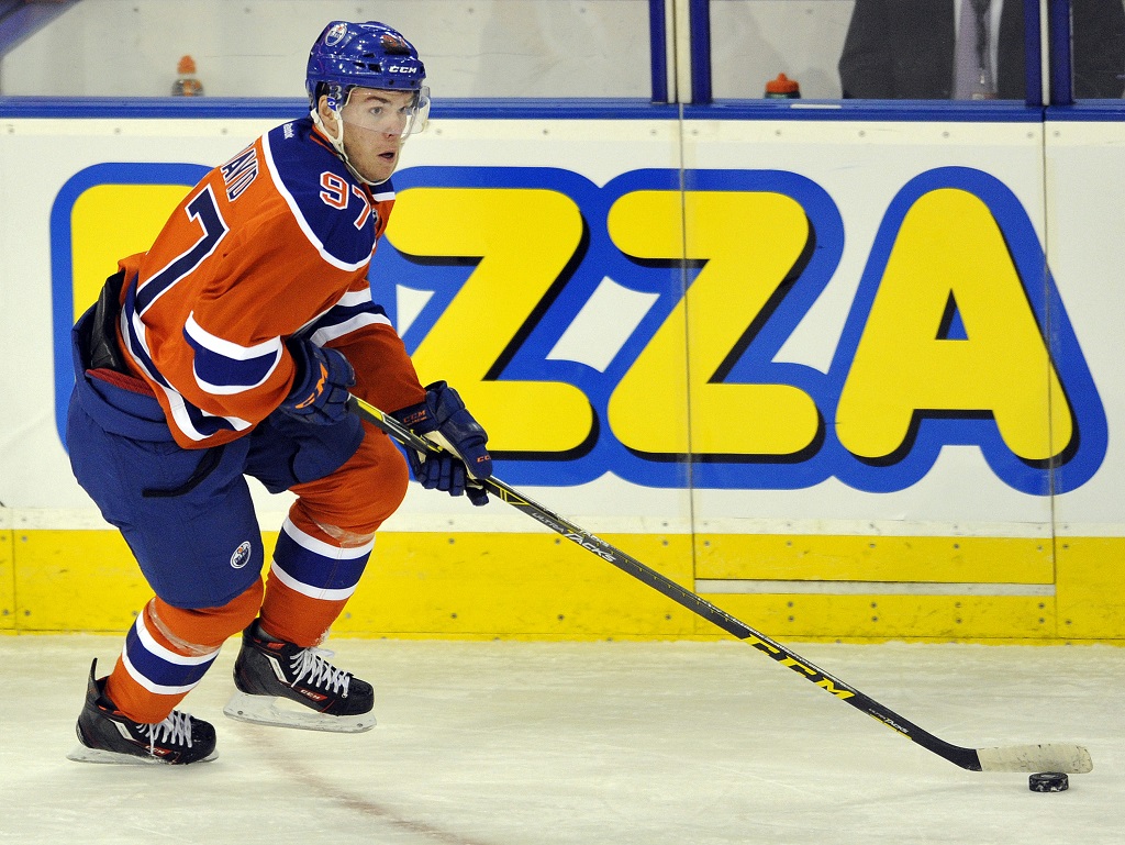 EDMONTON , AB - OCTOBER 15: at Rexall Place on October 15, 2015 in Edmonton, Alberta, Canada.