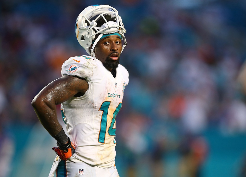 Jarvis Landry reacts as he walks off the field
