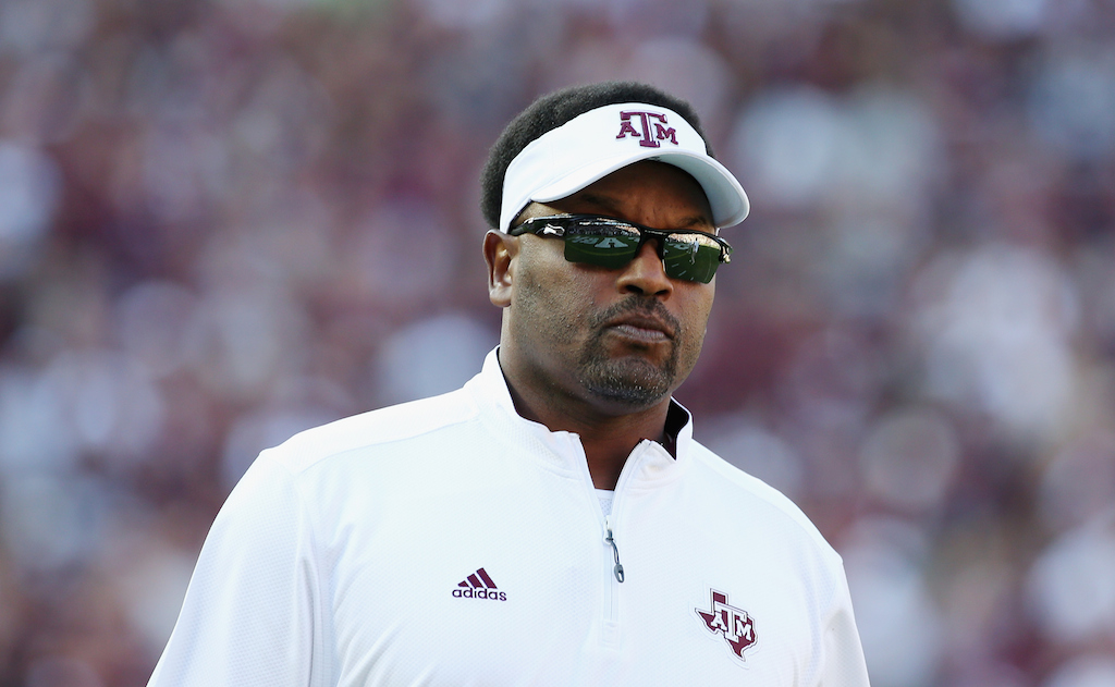 Texas A&M coach Kevin Sumlin before the game against Ball State