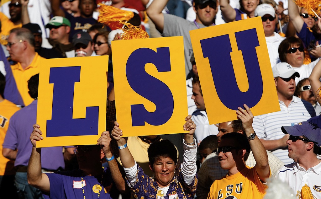 Tigers fans pack the stands to watch LSU take on Alabama