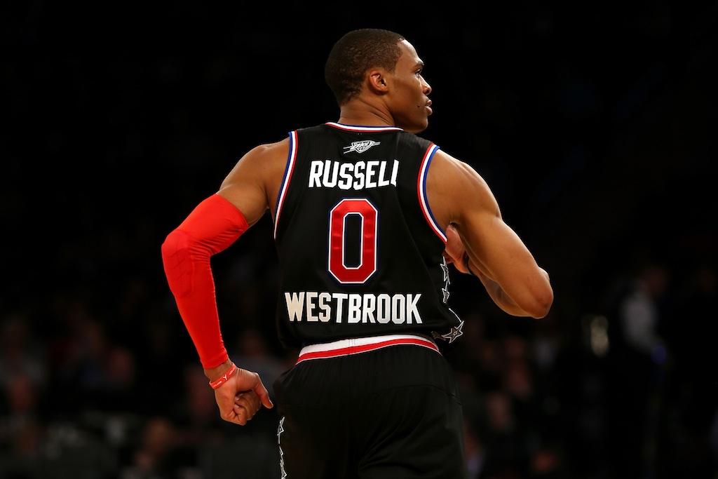 Russell Westbrook plays during the 2015 NBA All-Star Game