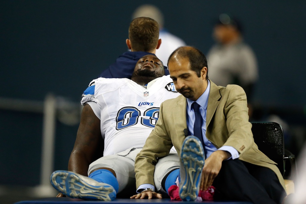 Tyrunn Walker carted off the field