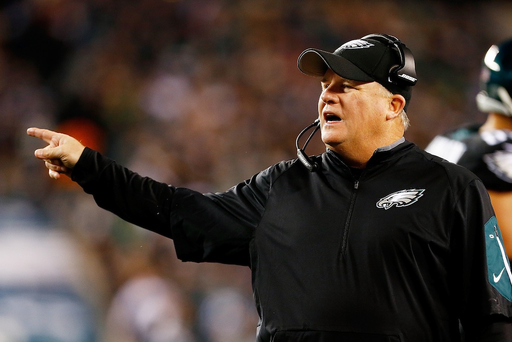 Chip Kelly during a game against the New York Giants