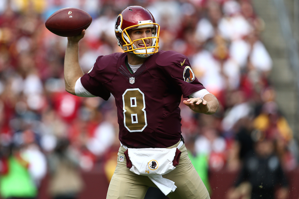 Kirk Cousins, primed to thtrow.
