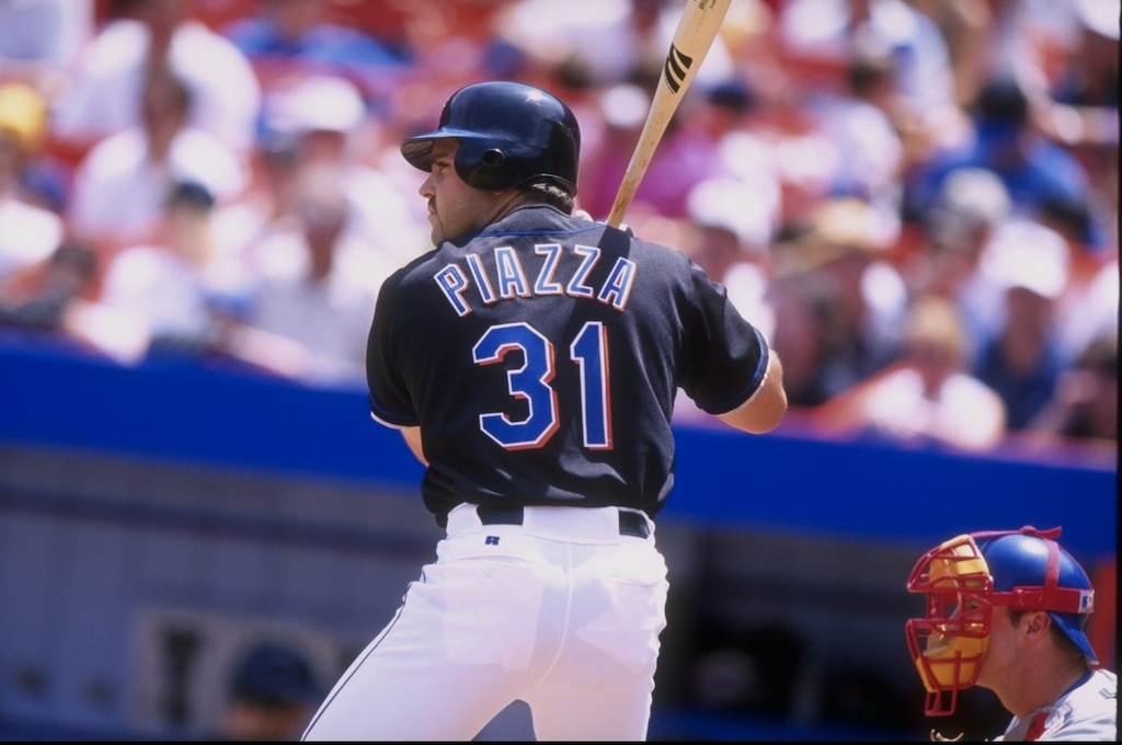 Mike Piazza is up to bat