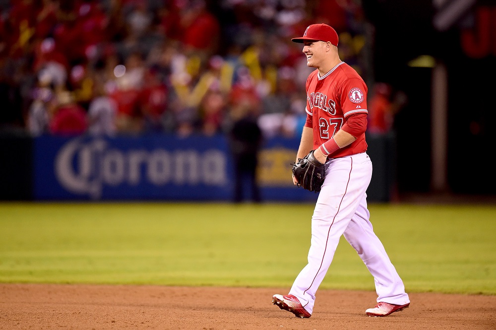 Angels center fielder MIke Trout