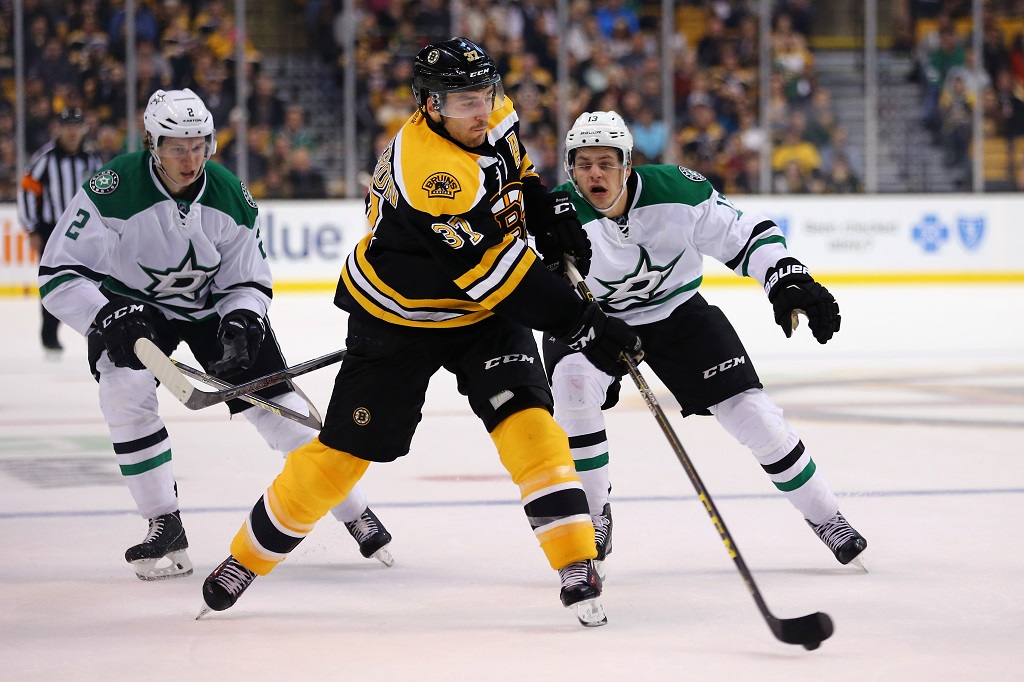 <> during the second period at TD Garden on November 3, 2015 in Boston, Massachusetts.
