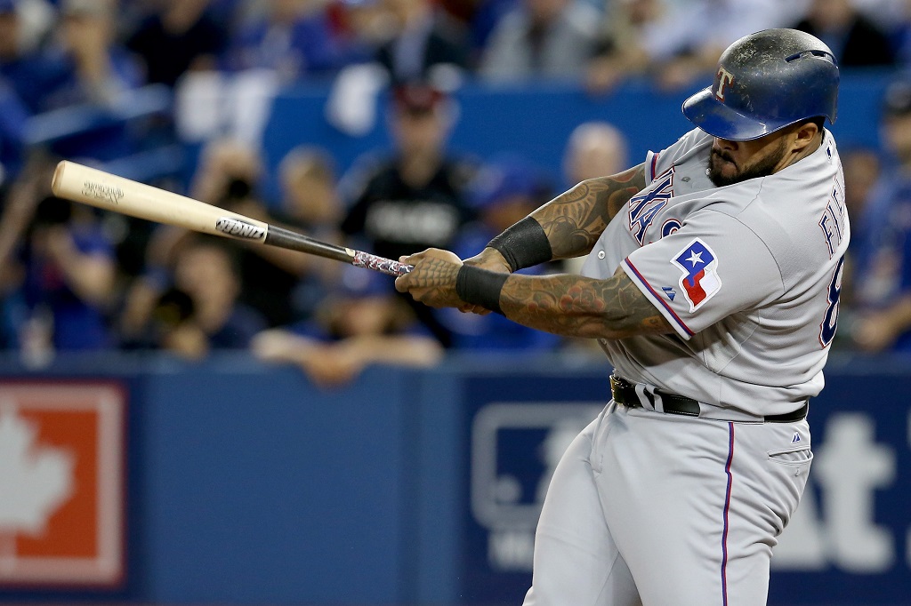 Prince Fielder swings for the fences. 